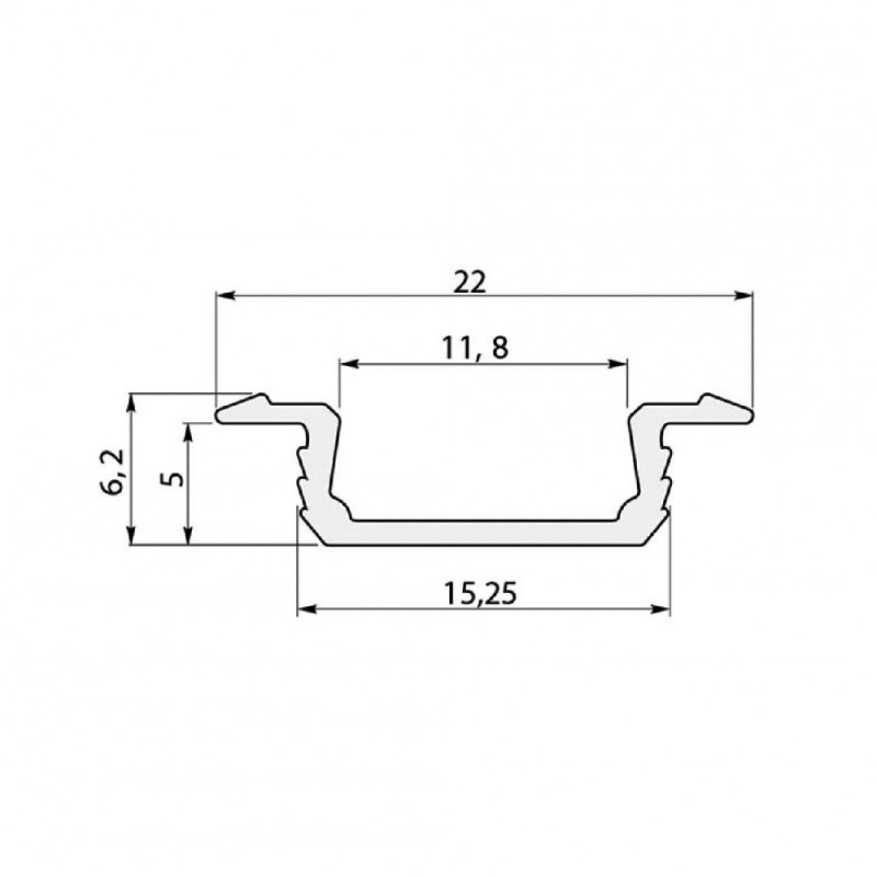 Aluminium profile for LED strip EUROLIGHT, milled, grey, 2m incl. Aluminium profile for LED strip EUROLIGHT, milled, grey, 2m incl.