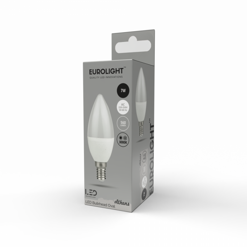 Athens LED lemputė 7W E14 3000K Eurolight