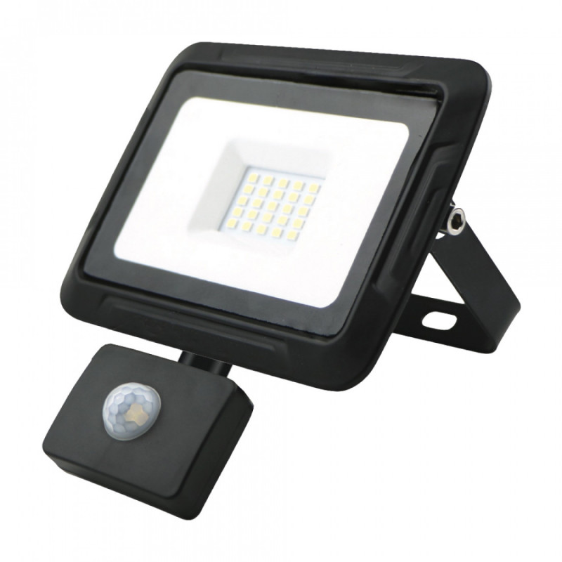 BREMEN LED prožektorius su judesio davikliu 20W, 4000K, IP65, 80lm/W Eurolight
