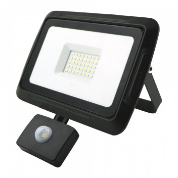 BREMEN LED prožektorius su judesio davikliu 30W, 4000K, IP65, 80lm/W Eurolight