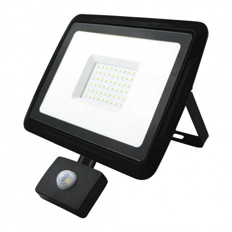BREMEN LED floodlight with motion sensor 50W, 4000K, IP65, 80lm/W Eurolight