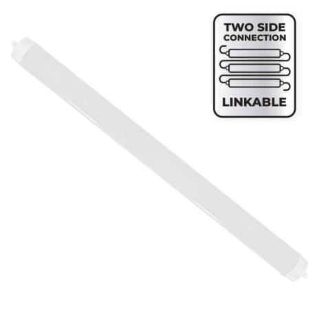 ROME luminaire 60W 1.2m 100lm/W 4000K IP65 IK08 reversible Eurolight