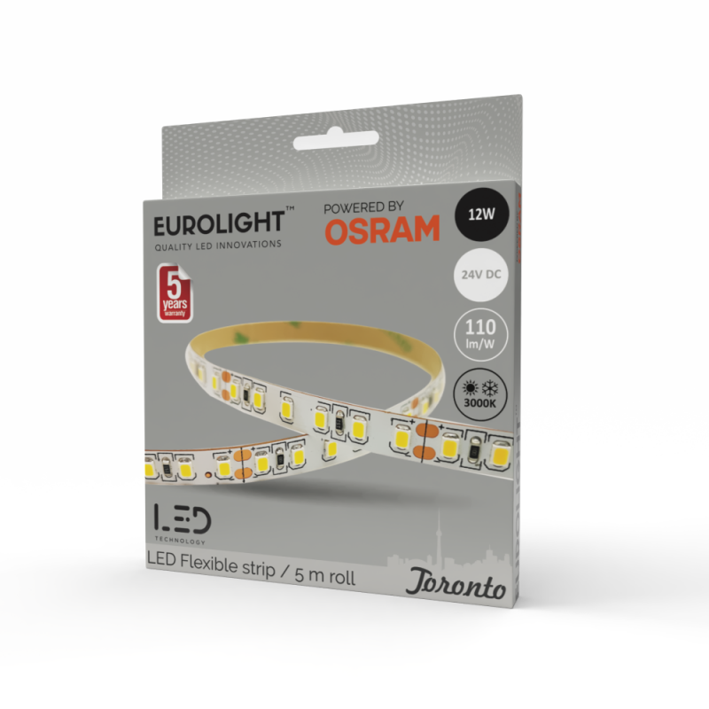 Osram 2835 12W 3000K IP20 60LED/m 110lm/W 5m Osram 2835 12W 3000K IP20 60LED/m 110lm/W 5m