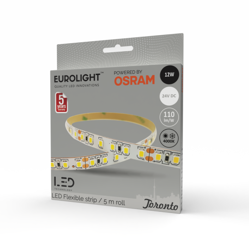 Osram 2835 12W 4000K IP20 60LED/m 110lm/W 5m Osram 2835 12W 4000K IP20 60LED/m 110lm/W 5m