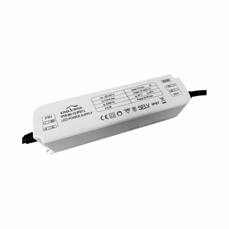 Maitinimo šaltinis 60W 12V IP67